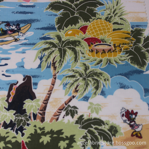 Digital Printing Poplin Fabric Cotton Rayon printed Fabric